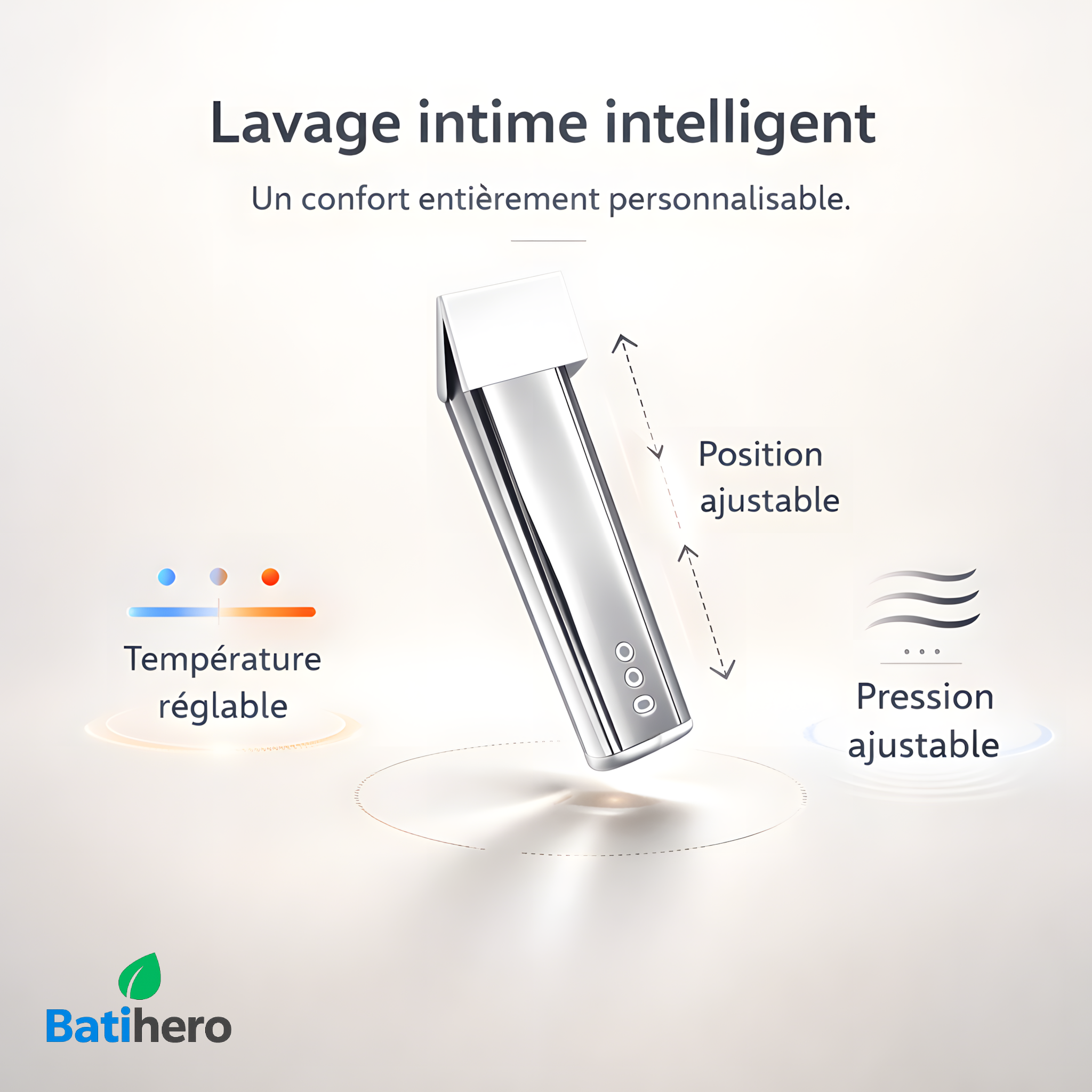 BATIHERO Marque Française – Abattant WC Japonais Chauffant à Ouverture Automatique