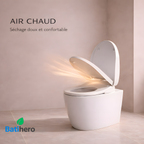 BATIHERO Marque Française – Abattant WC Japonais Chauffant à Ouverture Automatique