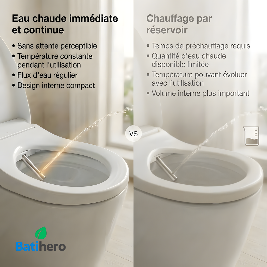 Abattant WC intelligent chauffant avec lavage et séchage